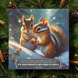 キュートなウッドランドシマリス 聖書の詩 クリスマス