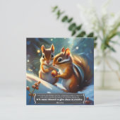キュートなウッドランドシマリス 聖書の詩 クリスマス (スタンド正面)