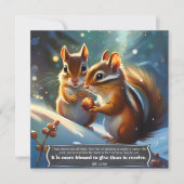 キュートなウッドランドシマリス 聖書の詩 クリスマス (正面)
