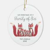 キュートなウッドランドパーソナライズされたキツネ6選 セラミックオーナメント (左)