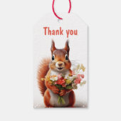 キュートなウッドランド動物ありがとう ギフトタグ (裏面)