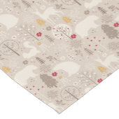 キュートなウッドランド動物の北欧パターンクリスマス ショートテーブルランナー (コーナー)