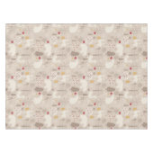 キュートなウッドランド動物の北欧パターンクリスマス テーブルクロス (正面(横))