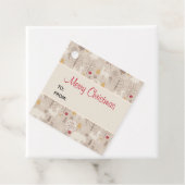 キュートなウッドランド動物の北欧パターンクリスマス フェイバータグ (インサイチュ)