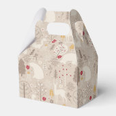 キュートなウッドランド動物の北欧パターンクリスマス フェイバーボックス (裏面サイド)