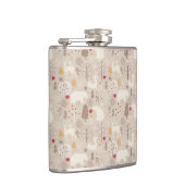 キュートなウッドランド動物の北欧パターンクリスマス フラスク (右)