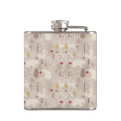 キュートなウッドランド動物の北欧パターンクリスマス フラスク (裏面)