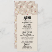 キュートなウッドランド動物の北欧パターンクリスマス 招待状 (正面/裏面)