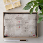 キュートなウッドランド動物の北欧パターンクリスマス 薄葉紙 (ギフト)