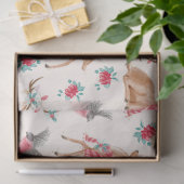 キュートなウッドランド動物クリスマスティッシュペーパー 薄葉紙 (ギフト)