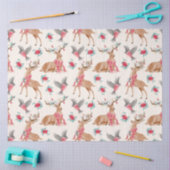 キュートなウッドランド動物クリスマスティッシュペーパー 薄葉紙 (クラフト)