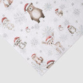 キュートなウッドランド動物冬ワンダーランドの切り離し 薄葉紙 (詳細)