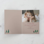 キュートなウッドランド北欧の動物の雪クリスマスホリダ シーズンカード (内部)