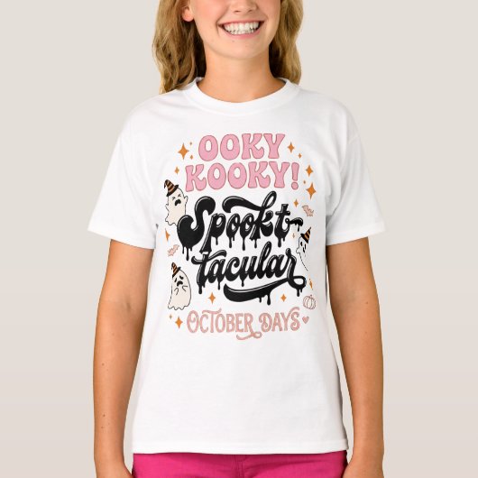 キュートなウーキークーキー・ハロウィーンTシャツ Tシャツ (正面)