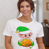 キュートなエルフとカボチャの秋の季節 Tシャツ