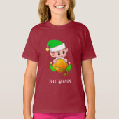 キュートなエルフとカボチャの秋 Tシャツ (正面)