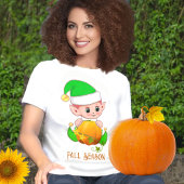 キュートなエルフとカボチャの秋 Tシャツ