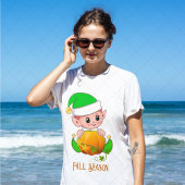 キュートなエルフとカボチャの秋 Tシャツ