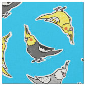 キュートなオウム柄 ファブリック (クローズアップ)