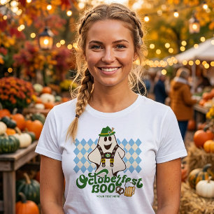 キュートなオクトーバーフェストの幽霊 スプーキーシーズン ハロウィン Tシャツ