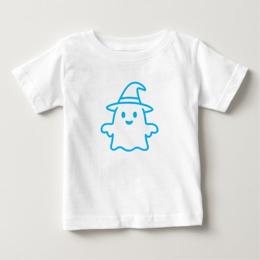 キュートなオバケのハロウィンデザイン ベビーTシャツ (正面)