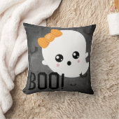 キュートなオバケのハロウィン クッション (ブランケット)