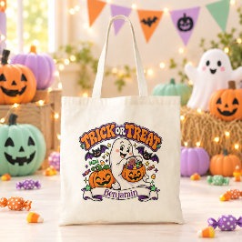 キュートなオバケの子供用ハロウィンキャンディバッグ トートバッグ