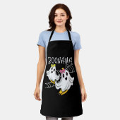 キュートなオバケバナナ ハロウィン エプロン (着用した状態)