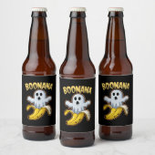 キュートなオバケバナナ ハロウィン ビールラベル (ボトル)