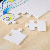 キュートなオルカホエールファミリーインクアート ジグソーパズル (側面)