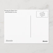 キュートなオレンジキャットスケッチと音符 ポストカード (裏面)