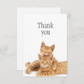 キュートなオレンジタビー猫ネコちゃん サンキューカード (正面/裏面)