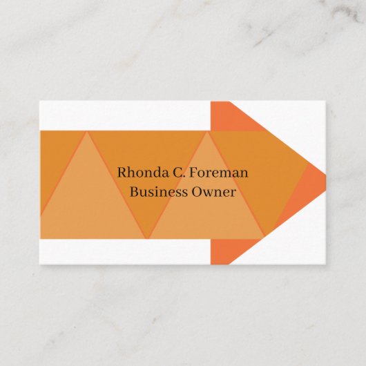 キュートなオレンジ色のピンクの幾何モダンミニマリスト 名刺 (正面)
