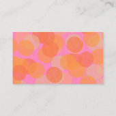 キュートなオレンジ色ピンクの水の色のジオメトモダンリ 名刺 (裏面)