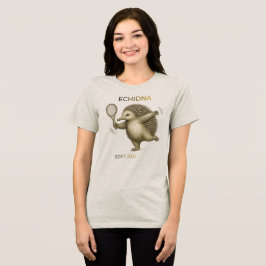 キュートなオーストラリアの野生動物テニスプレーヤー トライブレンドTシャツ