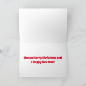 キュートなカウボーイサンタとサボテン南西クリスマス シーズンカード (内部)