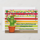 キュートなカウボーイサンタとサボテン南西クリスマス シーズンカード (裏面)