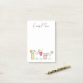 キュートなカクテルドリンクカラフルの書シンプル道 ポストイット (デスク上)