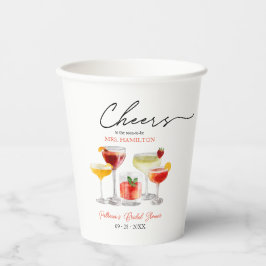 キュートなカクテル ブライダルシャワーパーティー 紙コップ