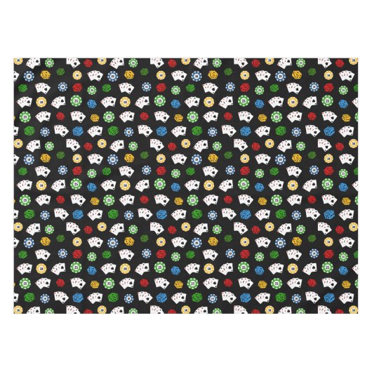 キュートなカジノタイル模様パーティーテーブルクロス テーブルクロス (正面(横))