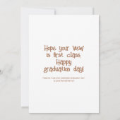 キュートなカタツムリが卒業を間近に カード (裏面)