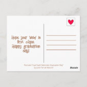 キュートなカタツムリが卒業を間近に ポストカード (裏面)