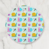 キュートなカタツムリと蝶とトンボ フェイバータグ (裏面)