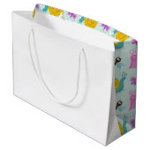 キュートなカタツムリと蝶とトンボ ラージペーパーバッグ (裏面アングル)