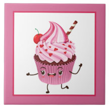 キュートなカップケーキベーカリーの装飾のキッチンセラミックタイル