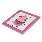 キュートなカップケーキベーカリーの装飾のキッチンセラミックタイル タイル (側面)