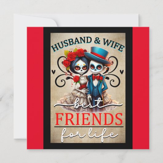 キュートなカップル スカル シーズンカード (正面)