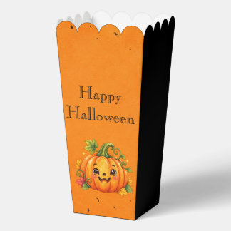 キュートなカボチャのハロウィーン・ポップコーンフェイバーボックス フェイバーボックス