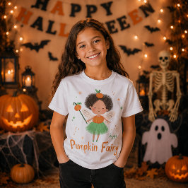キュートなカボチャの妖精ハロウィン女の子コスチューム Tシャツ