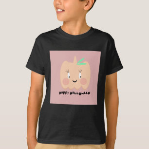キュートなカボチャの文字でハッピー・ハロウィン Tシャツ